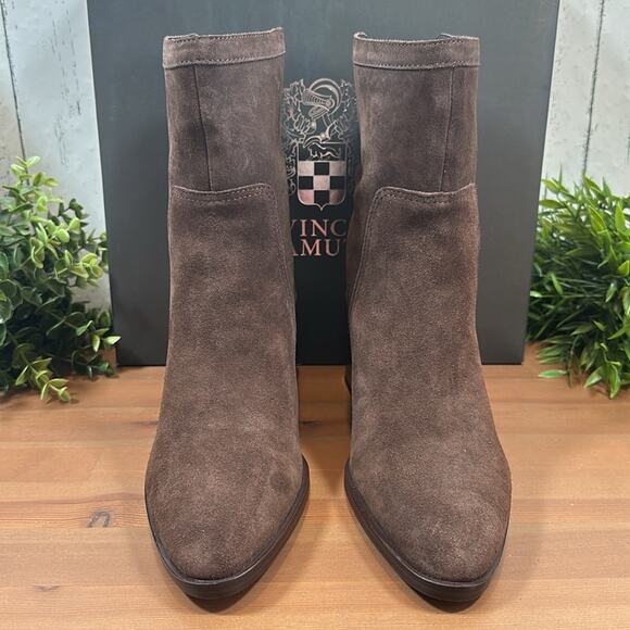 Vince Camuto Kortimy Water Repellent Suede Mid Shaft Boots Size 8.5 - Picture 2 of 11